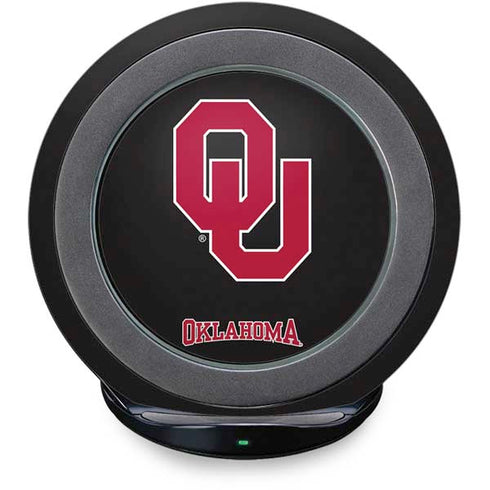 University of Oklahoma Sooners Black Fast Charge Wireless Charging Stand Skin